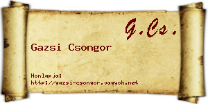 Gazsi Csongor névjegykártya